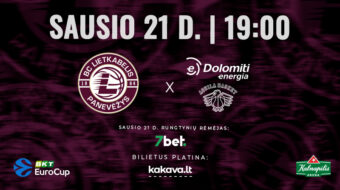 EuroCup rungtynės: Lietkabelis – Trento Dolomiti Energia