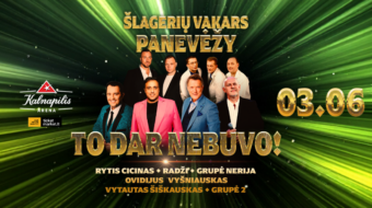 Šlagerių vakars Panevėžy: Grupė Nerija, R. Cicinas, Radži, V. Šiškauskas, O. Vyšniauskas ir Grupė 2