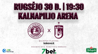 EuroCup rungtynės: Panevėžio „Lietkabelis“ – Sarajevo „BOSNA BH Telecom“